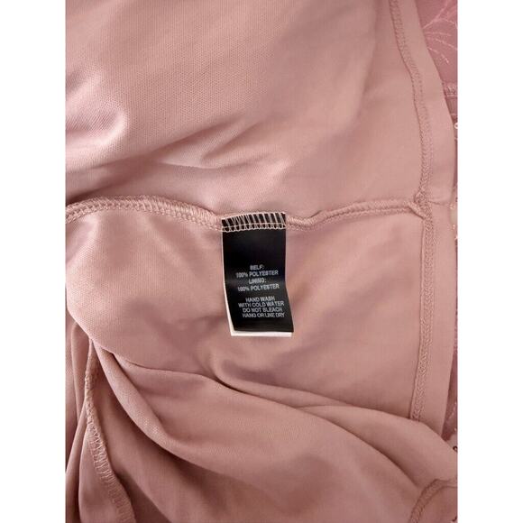 Lulu's Infatuated By You Dusty Mauve Floral Velvet Sequin Skater Pink Midi Dress - Picture 9 of 10